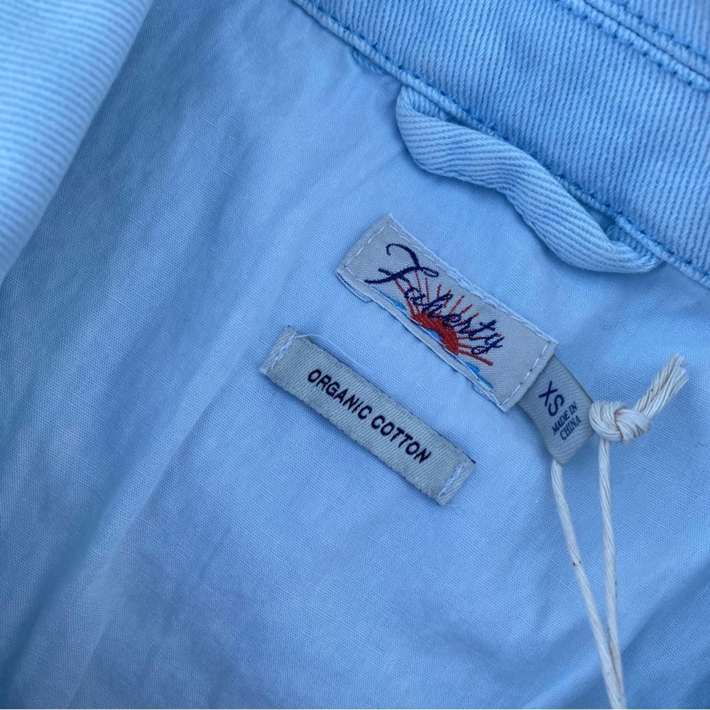 Faherty Sunwashed Chore Jacket Button Down Light … - image 4